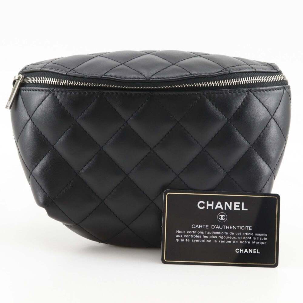 CHANEL Black Lambskin Leather Fanny Pack - Picture 10 of 10